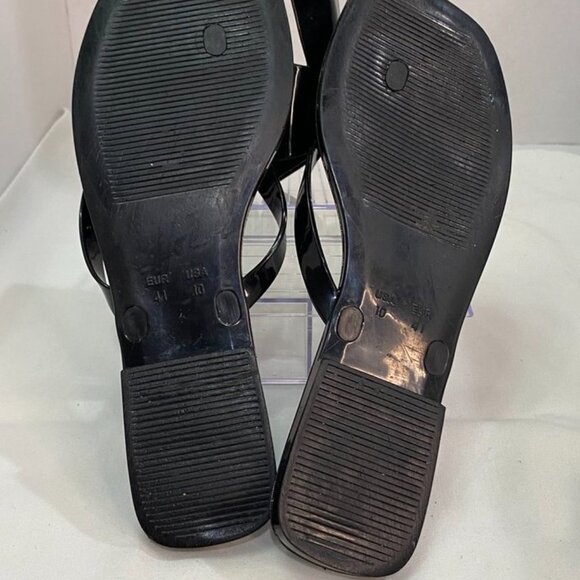 Jeffrey Campbell Jelly Bow Thong Slide Sandals Black Size 10 - Picture 4 of 10